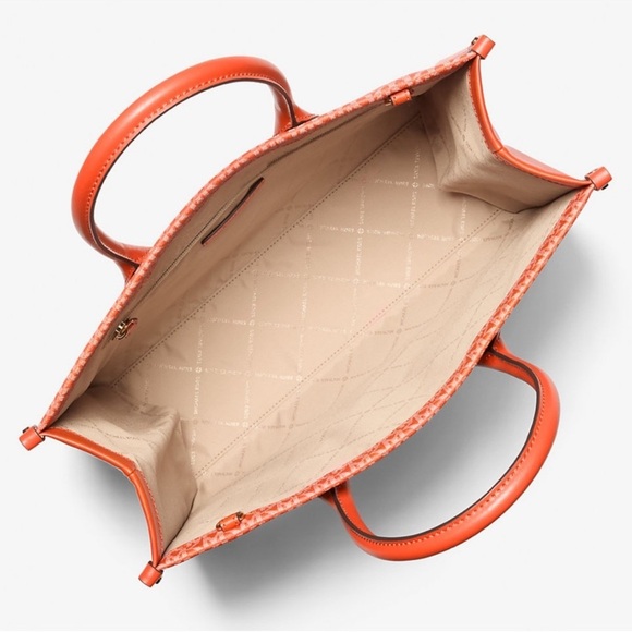 Michael Kors Medium Mirella Tote Bag Red Clay - Picture 8 of 9